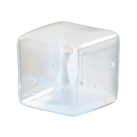 Transparent Ice Cube  3D Icon
