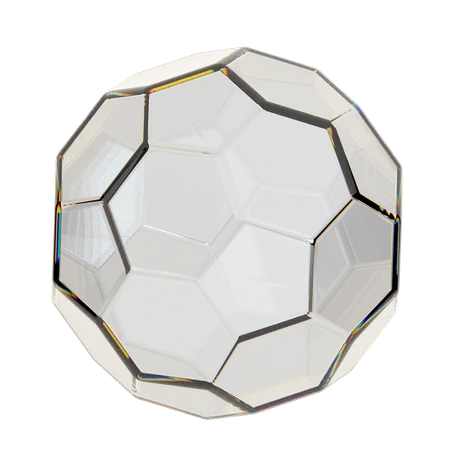 Transparent Sphere With Polygon Surface Illustration In 3 D Design 3D Icon
