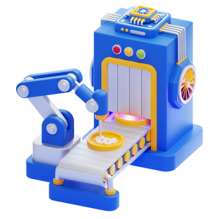 Transportador de bitcoin  3D Icon