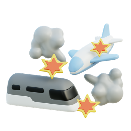 교통사고  3D Icon