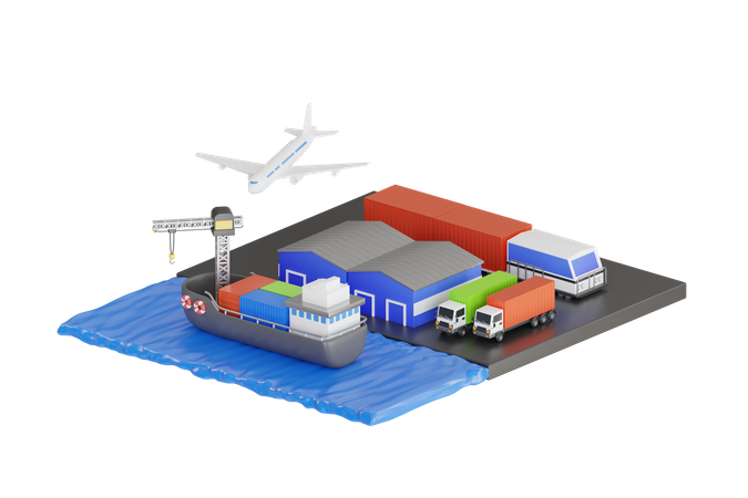 Transportation and logistics service  3D Icon
