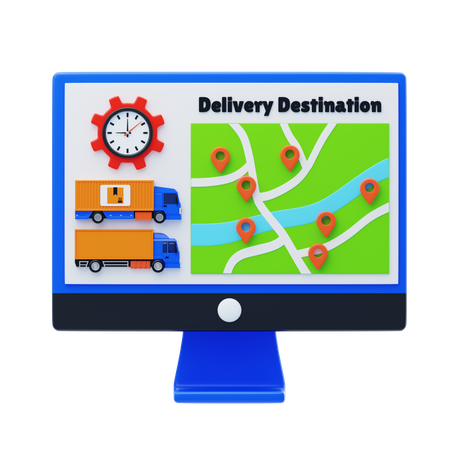 Transportation Management System  3D Icon