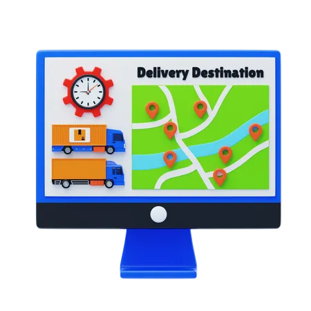 Transportation Management System  3D Icon