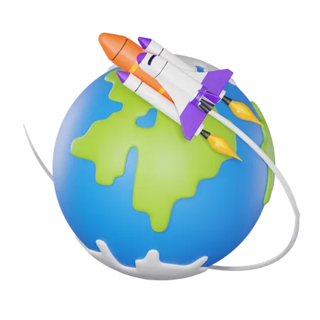 Viagem Espacial De Um Onibus Espacial Ideal Para Temas De Exploracao Espacial Inovacao Tecnologica E Viagens Cosmicas Ilustracao De Renderizacao 3 D 3D Icon
