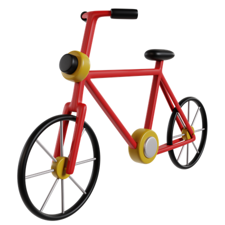 Bicicleta vermelha transporte ecológico  3D Icon
