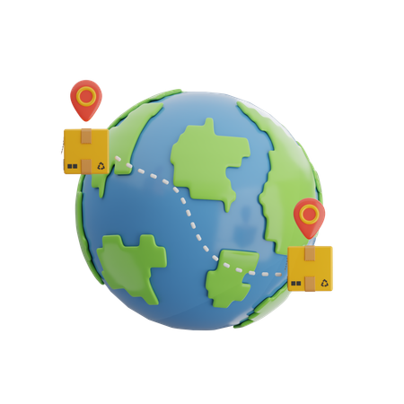 Transporte mundial  3D Icon