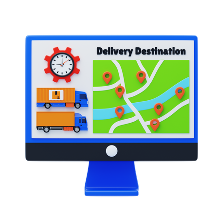 Transportmanagementsystem  3D Icon