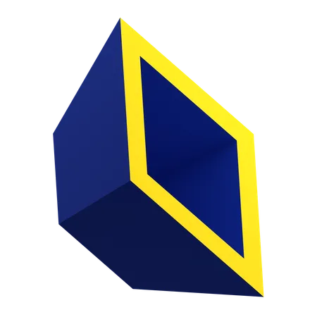 Trapezoid Hollow  3D Icon