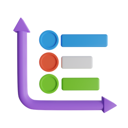 Trapezoid List Chart  3D Icon