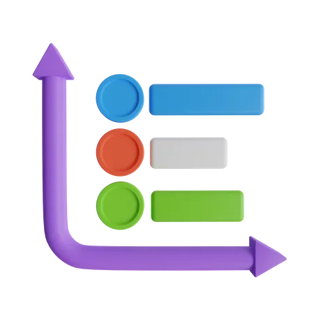 Trapezoid List Chart  3D Icon