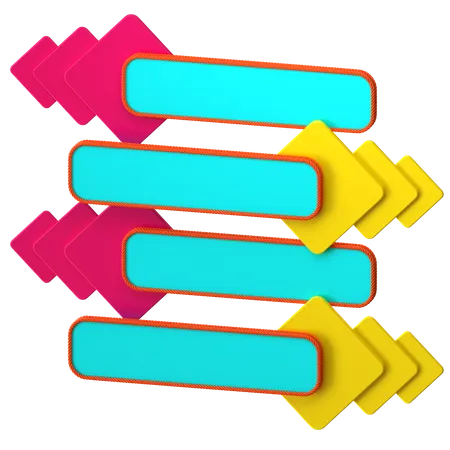 Trapezoid List Chart  3D Icon