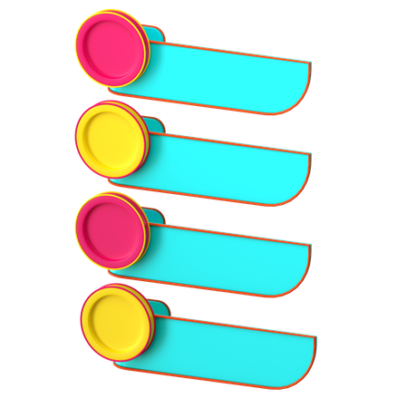 Trapezoid List Chart  3D Icon