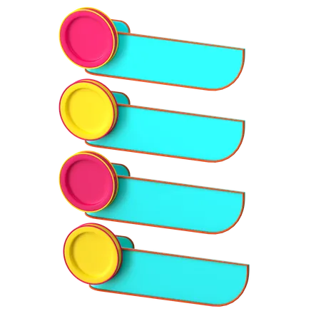 Trapezoid List Chart  3D Icon