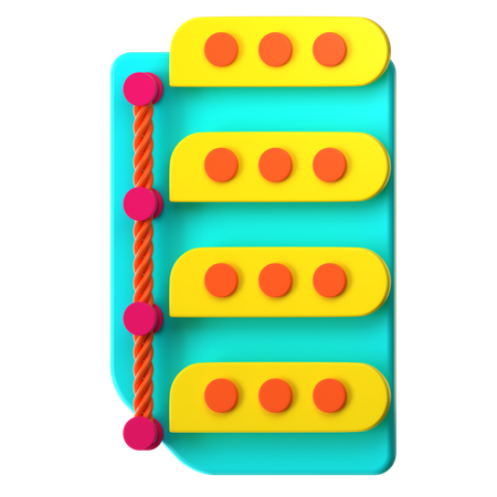 Trapezoid List Chart  3D Icon