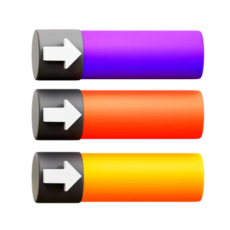 Trapezoid List Chart  3D Illustration