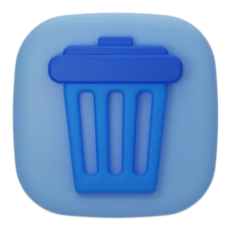 Trash Bin 3 D User Interface 3D Icon