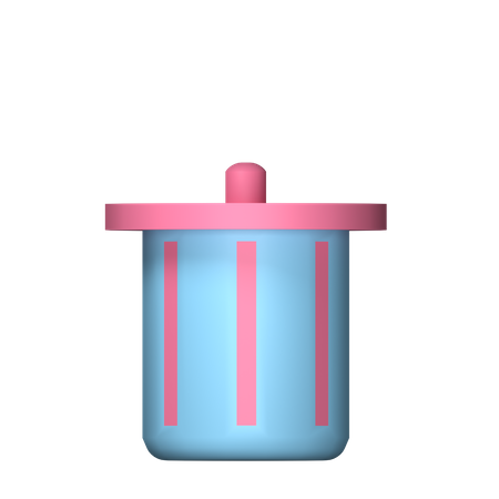 Trash Bin  3D Illustration