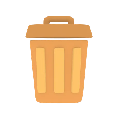 Trash Bin  3D Illustration