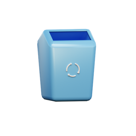 Trash Bin  3D Illustration