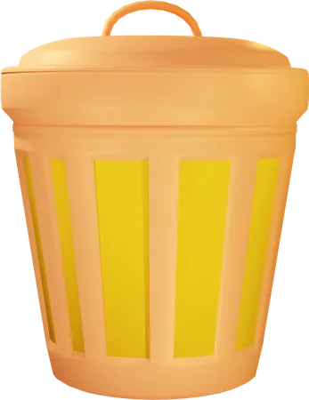 Trash Bin  3D Illustration