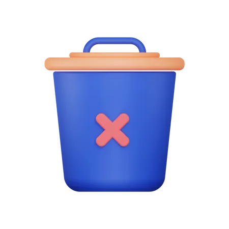 Trash Bin  3D Illustration