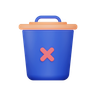 3d trash bin logo