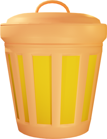 Trash Bin 3D Illustration