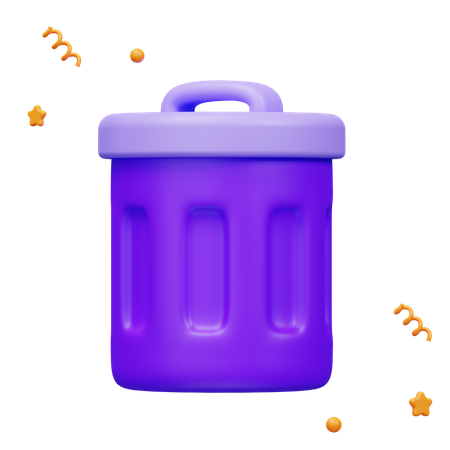 Trash Bin 3D Icon