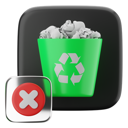 Trash bin 3D Icon