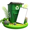 Trash Bin Mobile Mockup