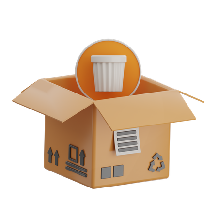 Trash Box  3D Icon