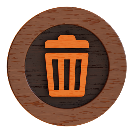 Trash Button  3D Icon