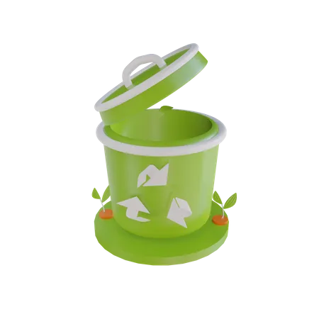 Trash Can  3D Icon