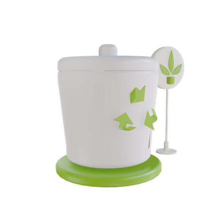 Trash Can  3D Icon