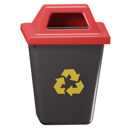 Trash Can  3D Illustration