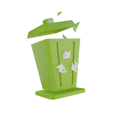 Trash Can 3D Icon
