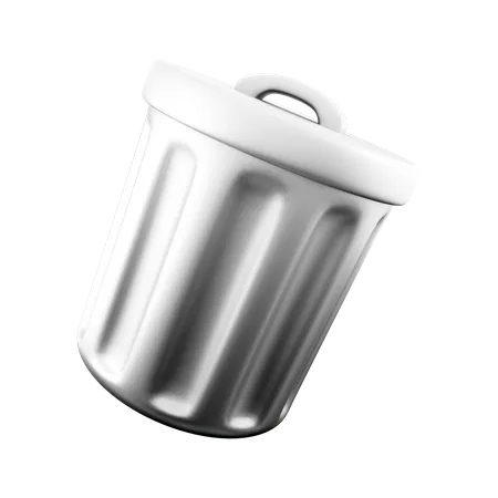 3 D Rendering Trash Can Icon 3 D Render Broom Bucket For Garbage Disposal Icon 3D Icon