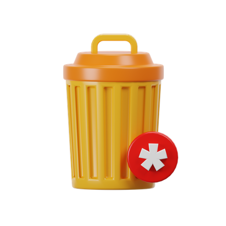 Trash Can Alert  3D Icon