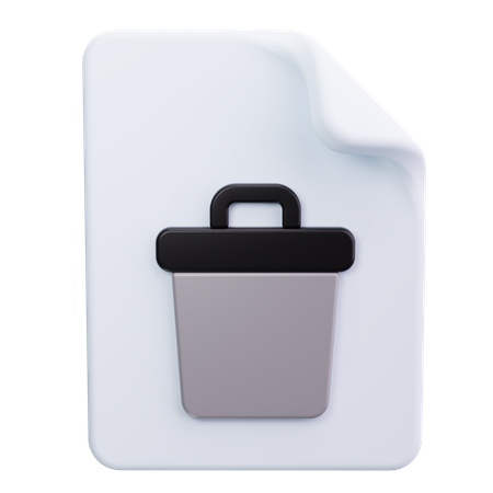 ゴミ箱文書  3D Icon