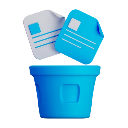 Trash file  3D Icon