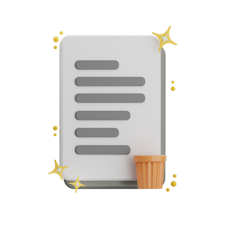 Trash File  3D Icon