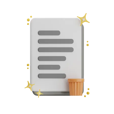 Trash File  3D Icon