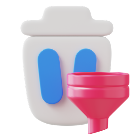 Trash Filter  3D Icon