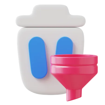 Trash Filter  3D Icon