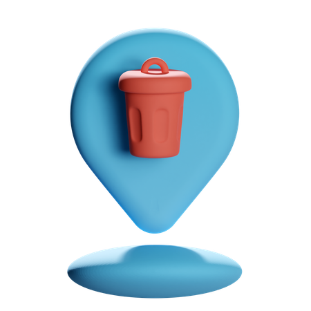 쓰레기 위치 핀  3D Icon