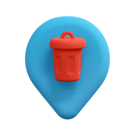 Trash Location Pin  3D Icon