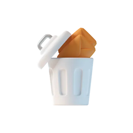 Trash Mail  3D Icon