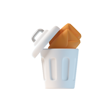 Trash Mail  3D Icon