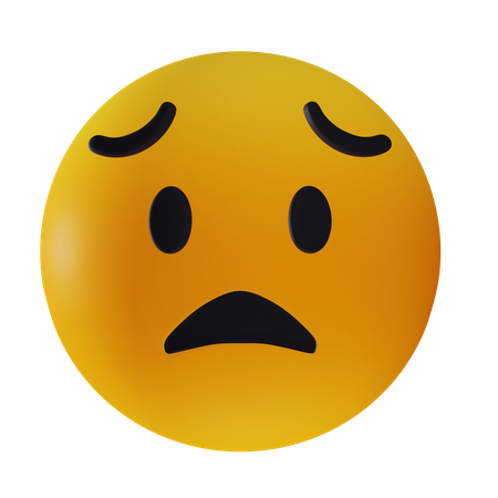 Trauriger Schock-Emoji  3D Icon