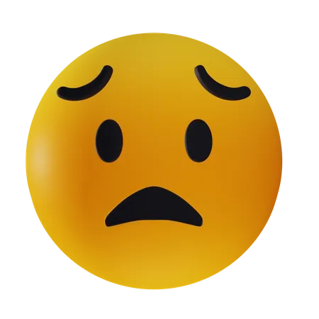 Trauriger Schock-Emoji  3D Icon